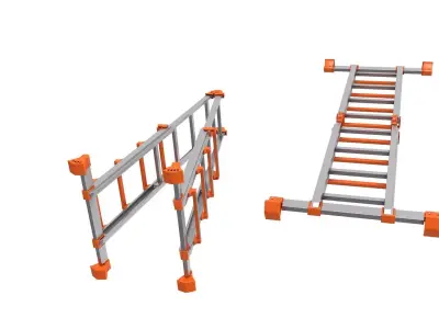 Foldable stepladder 3D model