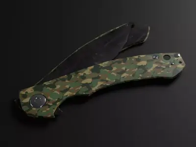 Folding Knife Low-poly 3D model buy