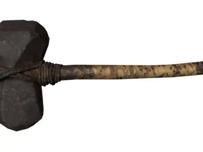 Ax Prehistoric  Low-poly 3D model
