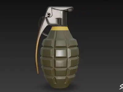 Grenade Modern Low-poly 3D model