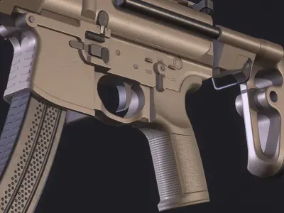 MPX SMG model Low-poly 3D model