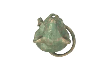 Rat oxydated statue Low-poly 3D model