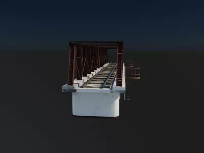 Modular railway bridge 3D model