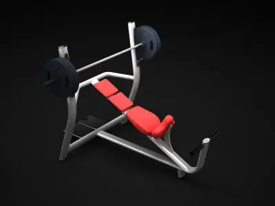 Bench Inclined 3D model