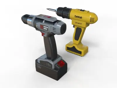 Cordless Drill Machine  3D model