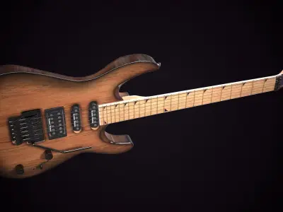 Electric Guitar Jackson Dinky 3 skins Low-poly 3D model