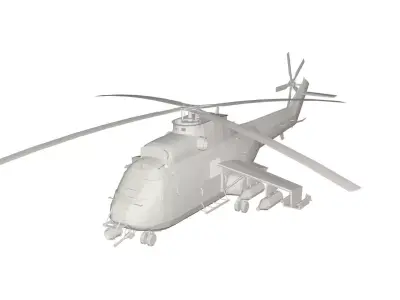 Military Helicopter concept 3D model order