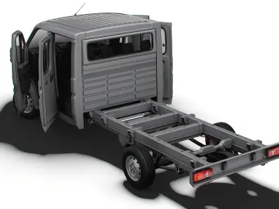 Peugeot Boxer Chassis Truck Crew Cab 4035WBXL HQInterior 2023 3D model