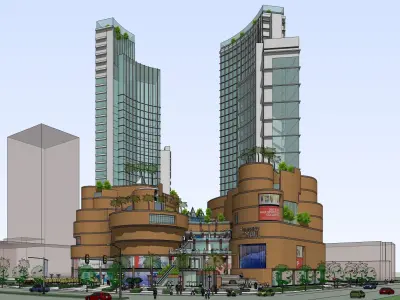 Sketchup Commercial Complex 185 3D model