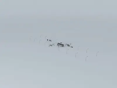 Tram area Free 3D model