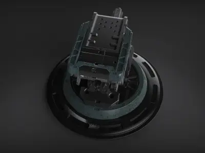 Robot mech botic Turret scifi plasma 3D model