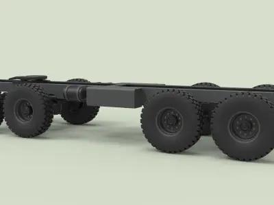 Chassis 8x8 for truck 3D model