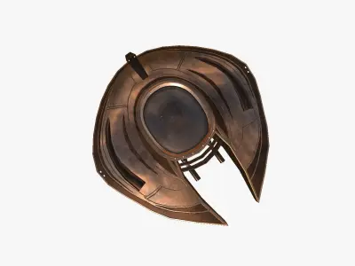 Alien Spaceship UFO D06 Copper - Sci Fi Spacecraft Design Low-poly 3D model