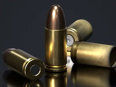 9MM Ammo Pack Low-poly 3D model