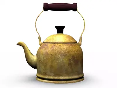 Antique Tea Pot Copper Kettle  3D model