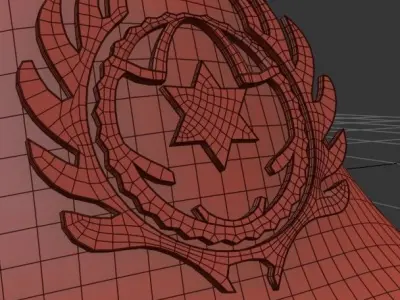 Commando Girl Hat Free low-poly 3D model