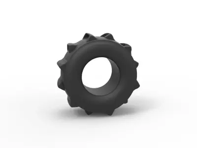 Dirt dragster rear tire 4 Scale 1 to 25 3D print model