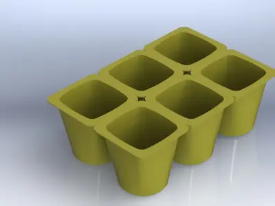 Yogurt tray - bandeja de iogurte Free 3D model