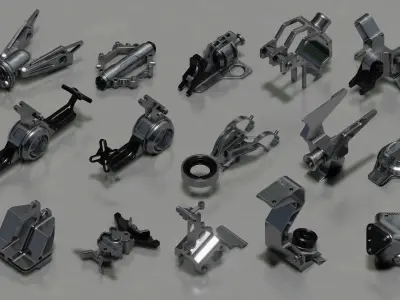 Sci-Fi Hard Surface KITBASH 50 DETAILS 3D model