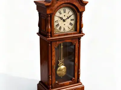 Classic Wooden Grandfather Clock 3D Model Low-poly 3D model