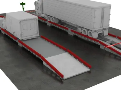 Truck Scales Low-poly 3D model