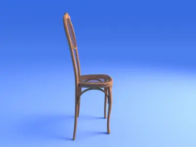 Art Nouveau Chair - rigged Low-poly 3D model