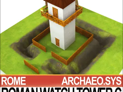 Roman Watch Tower C 3D model