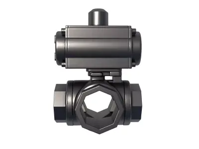 pneumatic actuator - Actuated Valve Double Acting 3D print model buy
