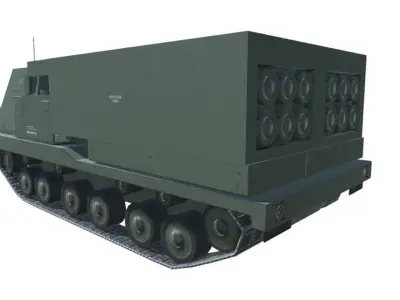 Low Poly M270 MLRS Low-poly 3D model