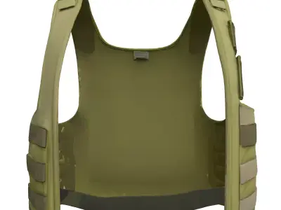Realistic Tactical Vest Plate Carrier Low-poly 3D model