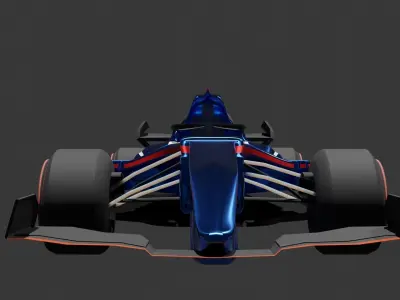Formula racing car Free low-poly 3D model