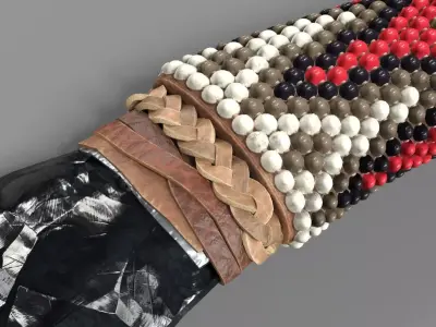 Obsidian Knife Low-poly 3D model