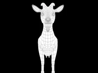 3D GOAT Low-poly 3D model