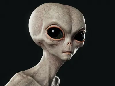  Humanoid Grey Alien - Rigged 