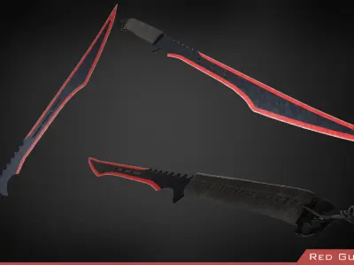 Red Guardian Blade 3D model