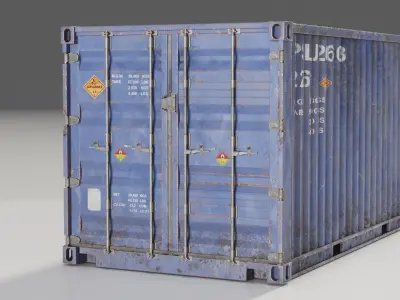 Shipping Container spp Low-poly 3D model