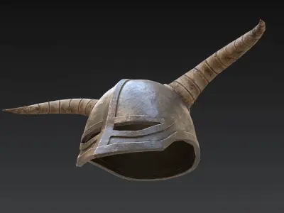 Viking Helmet Low-poly 3D model