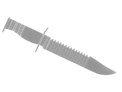 battle knife v5 3D model