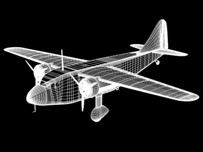 Japanese Army transport Ki59 Free 3D model