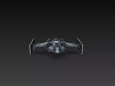 Sci-Fi Twin Engine Patrol Interceptor Fighter 3D Print STL 3D print model