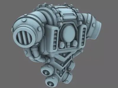Space Knights V4  Savage Backpack 3D print model