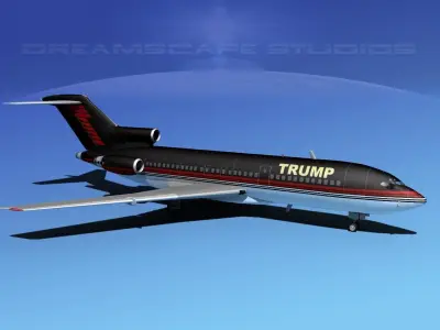 Trump Boeing Jets 757-200 and 727-100 3D model
