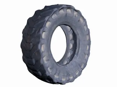 Truck Tire Low-poly 3D model