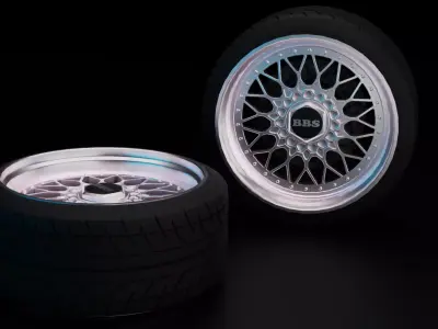 Wheel BBS Free low-poly 3D model