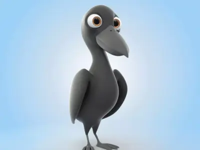 Raven bird 3D model