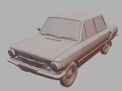 ZAZ 968 Zaporozhets Classic Soviet Car 3D Printable  3D print model