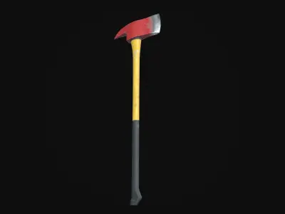 Firefighter Axe Low-poly 3D model purchase
