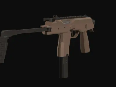 MP9 Low Poly gun Low-poly 3D model