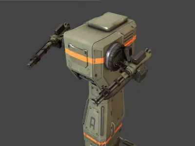 Turret Tower Low-poly 3D model