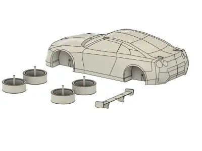 Nissan GT-R 3D print toy car 3D print model purchase